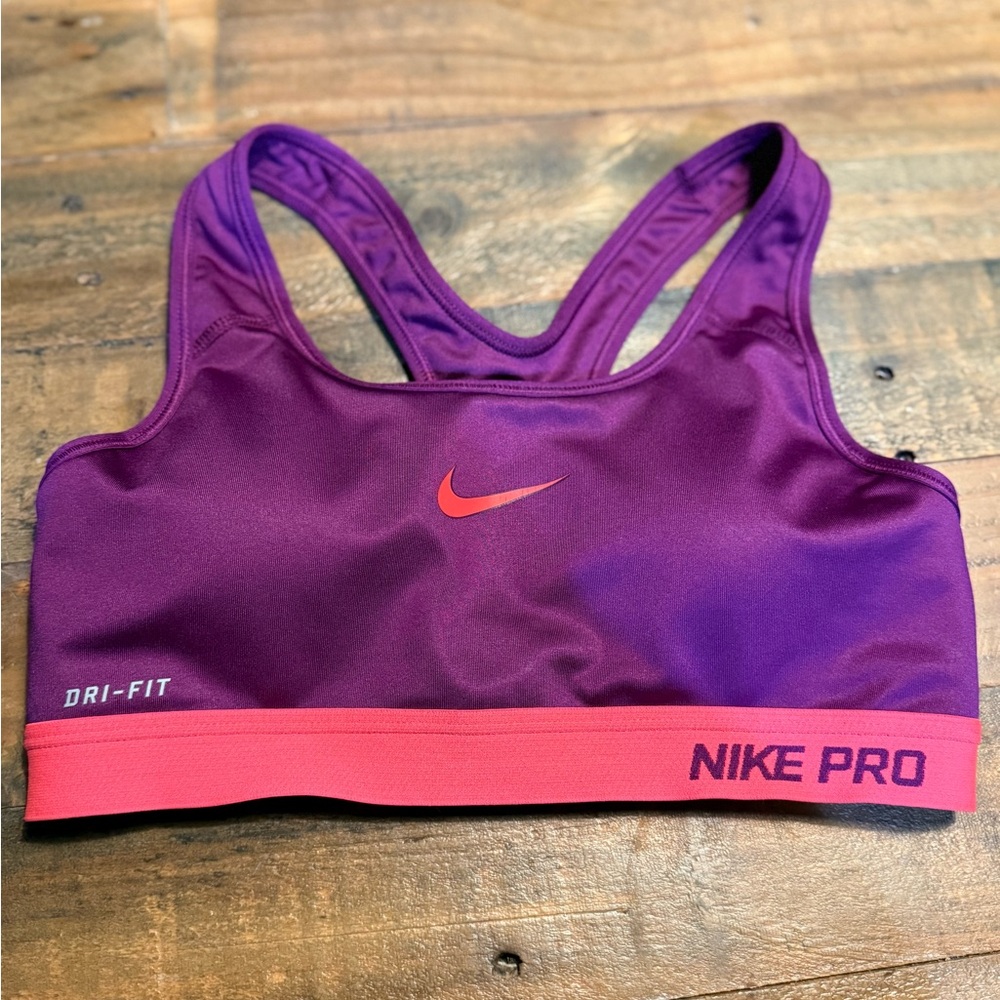 Nike Pro Dri-Fit Purple and Pink Sports Bra